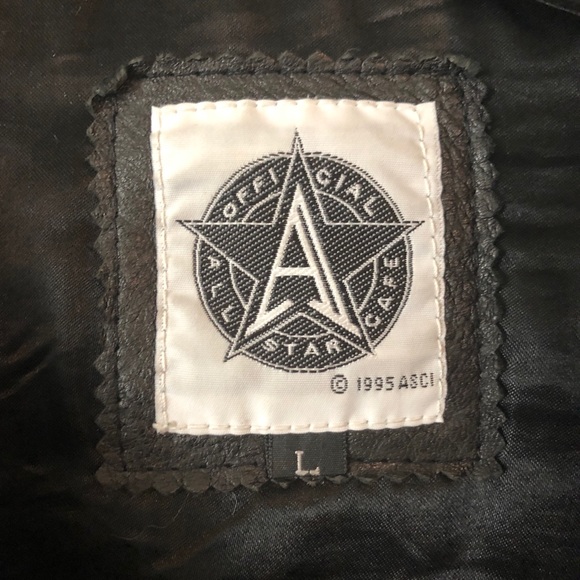 🎲🎲 Vintage Official All-Star Cafe Leather Jacket - Picture 7 of 8